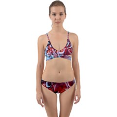 Abstract Art Texture Bubbles Wrap Around Bikini Set by Ravend