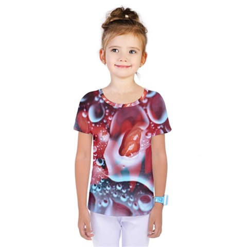 Abstract Art Texture Bubbles Kids  One Piece Tee by Ravend