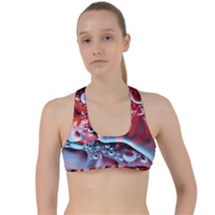 Abstract Art Texture Bubbles Criss Cross Racerback Sports Bra by Ravend