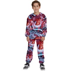 Abstract Art Texture Bubbles Kids  Sweatshirt Set