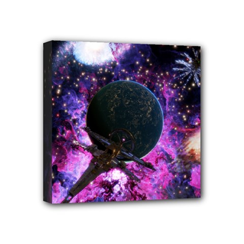 Spaceship Alien Futuristic Mini Canvas 4  X 4  (stretched) by Ravend