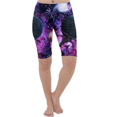 Spaceship Alien Futuristic Cropped Leggings  by Ravend