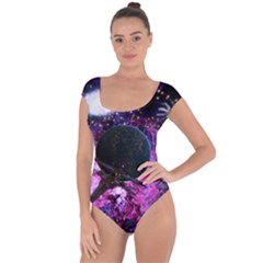 Spaceship Alien Futuristic Short Sleeve Leotard  by Ravend