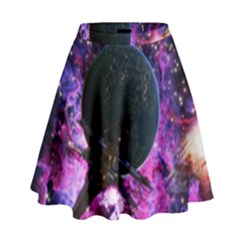 Spaceship Alien Futuristic High Waist Skirt by Ravend