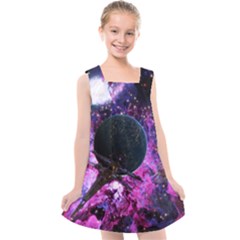 Spaceship Alien Futuristic Kids  Cross Back Dress by Ravend