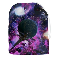 Spaceship Alien Futuristic Drawstring Pouch (3xl) by Ravend