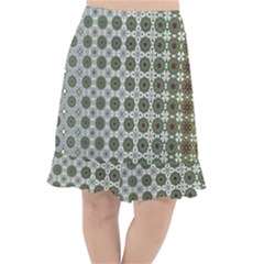 Pattern Background Abstract Fishtail Chiffon Skirt by Ravend