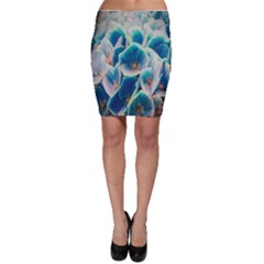 Hydrangeas-blossom-bloom-blue Bodycon Skirt by Ravend