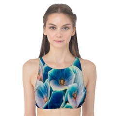 Hydrangeas-blossom-bloom-blue Tank Bikini Top by Ravend