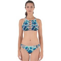 Hydrangeas-blossom-bloom-blue Perfectly Cut Out Bikini Set by Ravend