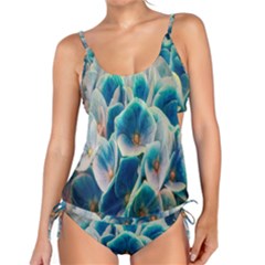 Hydrangeas-blossom-bloom-blue Tankini Set by Ravend