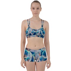 Hydrangeas-blossom-bloom-blue Perfect Fit Gym Set by Ravend