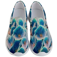 Hydrangeas-blossom-bloom-blue Men s Lightweight Slip Ons by Ravend