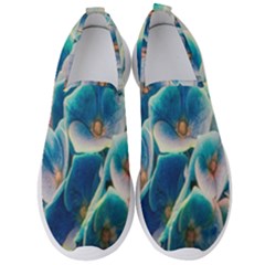 Hydrangeas-blossom-bloom-blue Men s Slip On Sneakers by Ravend