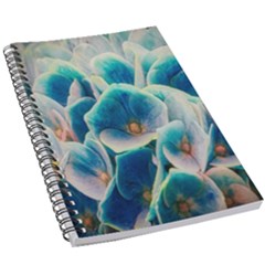 Hydrangeas-blossom-bloom-blue 5 5  X 8 5  Notebook by Ravend