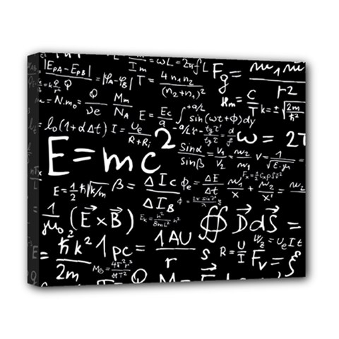 E=mc2 Text Science Albert Einstein Formula Mathematics Physics Deluxe Canvas 20  X 16  (stretched)