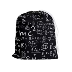 E=mc2 Text Science Albert Einstein Formula Mathematics Physics Drawstring Pouch (xl) by Jancukart