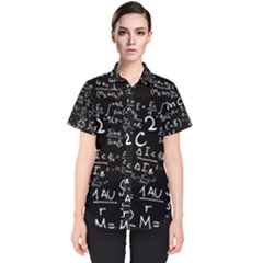 E=mc2 Text Science Albert Einstein Formula Mathematics Physics Women s Short Sleeve Shirt