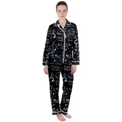 E=mc2 Text Science Albert Einstein Formula Mathematics Physics Women s Long Sleeve Satin Pajamas Set	 by Jancukart