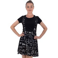 E=mc2 Text Science Albert Einstein Formula Mathematics Physics Velvet Suspender Skater Skirt by Jancukart