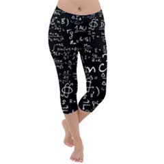 E=mc2 Text Science Albert Einstein Formula Mathematics Physics Lightweight Velour Capri Yoga Leggings