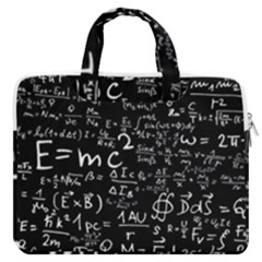 E=mc2 Text Science Albert Einstein Formula Mathematics Physics Macbook Pro 16  Double Pocket Laptop Bag  by Jancukart