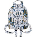 Flowers Blue Texture Style Batik Mini Full Print Backpack View2