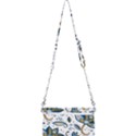 Flowers Blue Texture Style Batik Mini Crossbody Handbag View2