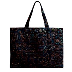 Abstract Wallpaper Artwork Pattern Texture Zipper Mini Tote Bag