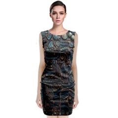 Abstract Wallpaper Artwork Pattern Texture Classic Sleeveless Midi Dress