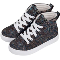 Abstract Wallpaper Artwork Pattern Texture Kids  Hi-top Skate Sneakers