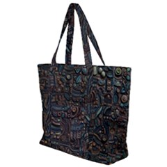 Abstract Wallpaper Artwork Pattern Texture Zip Up Canvas Bag