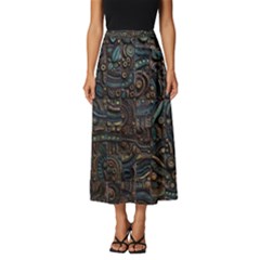 Abstract Wallpaper Artwork Pattern Texture Classic Midi Chiffon Skirt