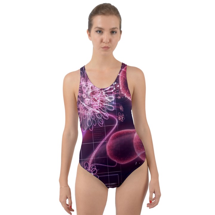 Formula Math Mathematics Physics Science Cut-Out Back One Piece Swimsuit