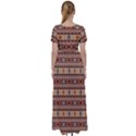 Southwest-pattern-tan-large High Waist Short Sleeve Maxi Dress View2