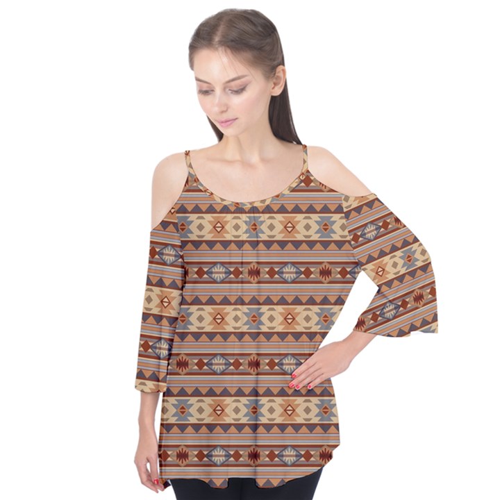 Southwest-pattern-tan-large Flutter Tees