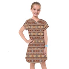 Southwest-pattern-tan-large Kids  Drop Waist Dress by SouthwestDesigns