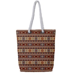 Southwest-pattern-tan-large Full Print Rope Handle Tote (small) by SouthwestDesigns