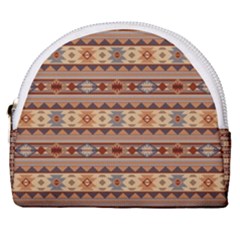 Southwest-pattern-tan-large Horseshoe Style Canvas Pouch by SouthwestDesigns