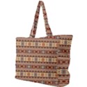 Southwest-pattern-tan-large Simple Shoulder Bag View1