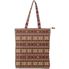 Southwest-pattern-tan-large Double Zip Up Tote Bag by SouthwestDesigns