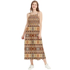 Southwest-pattern-tan-large Boho Sleeveless Summer Dress by SouthwestDesigns