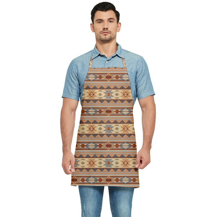 Southwest-pattern-tan-large Kitchen Apron