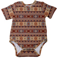 Southwest-pattern-tan-large Baby Short Sleeve Bodysuit by SouthwestDesigns