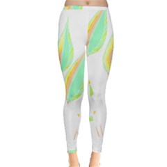 Leaves Design T- Shirtleaves T- Shirt (3) Inside Out Leggings by maxcute