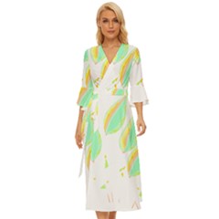 Leaves Design T- Shirtleaves T- Shirt (3) Midsummer Wrap Dress