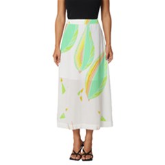 Leaves Design T- Shirtleaves T- Shirt (3) Classic Midi Chiffon Skirt