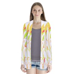 Leaves Design T- Shirtleaves T- Shirt Drape Collar Cardigan by maxcute