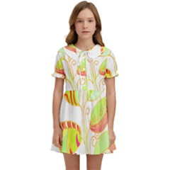 Leaves Design T- Shirtleaves T- Shirt Kids  Sweet Collar Dress by maxcute