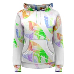 Leaves Silhouette Art T- Shirt Delicate Abstract Pastel Coloured Leaves Silhouette Art T- Shirt Women s Pullover Hoodie by maxcute